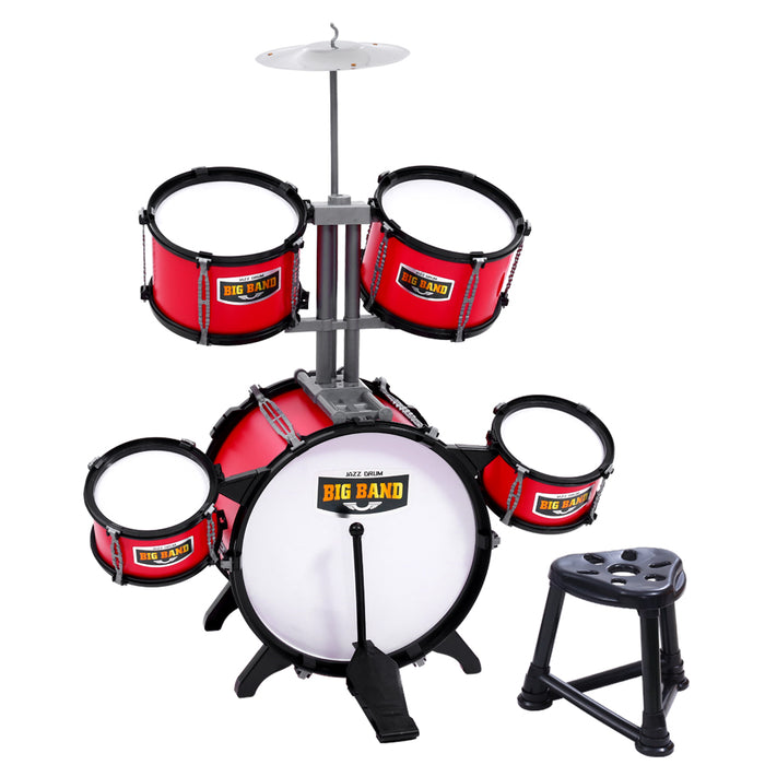 Kids 7 Drum Set Junior Drums Kit Musical Play Toys Children Mini Big Band