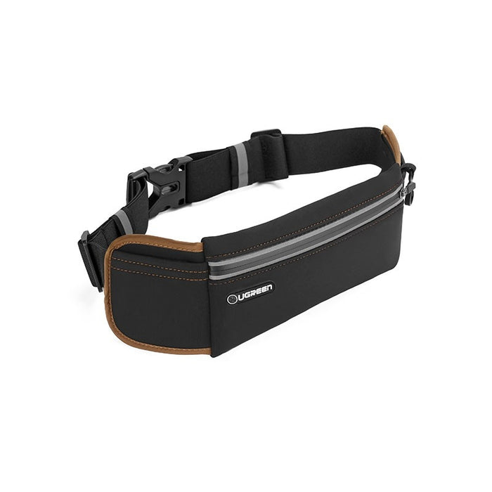 Sport Running Waist Pack Running Jogging Belt Waterproof Belt Pouch Zip Fanny Pack-Black