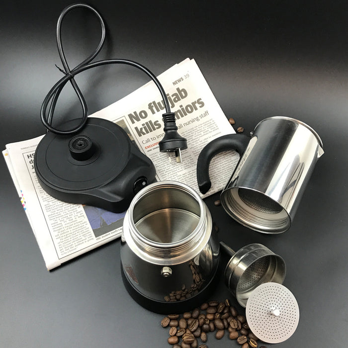 6Cups Electric Espresso Moka Coffee Maker Stainless Steel Italian Classic