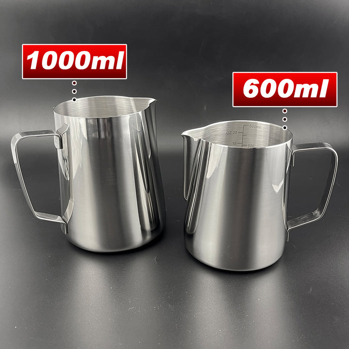 Thickening Stainless Steel Coffee  Frothing Milk Tea Latte Jug With Scale