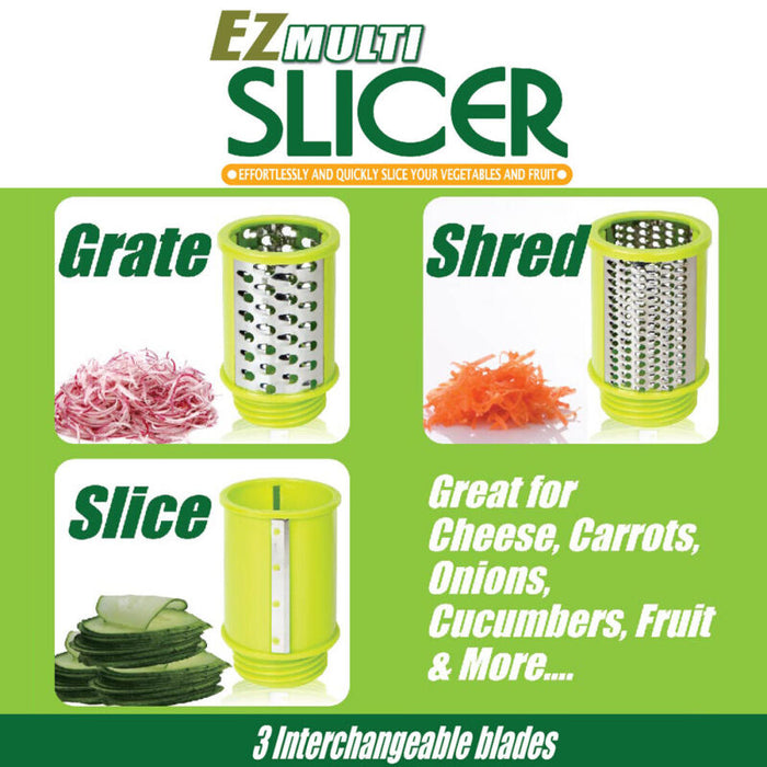 AU Slicer function Vegetable Food Manual Rotary Drum Grater Chopper EZ Multi