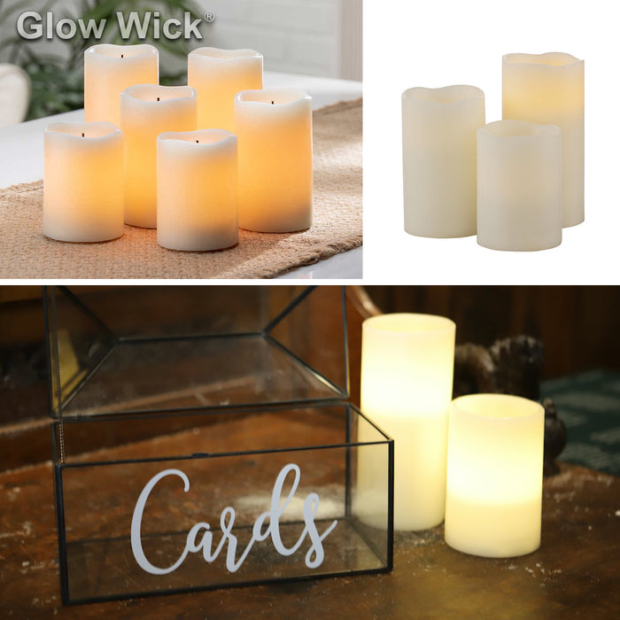 Glow Wick Colour Changing LED Candles 6Pcs 8 Colors With Remote Control 6Pcs Wax AUSTOCK