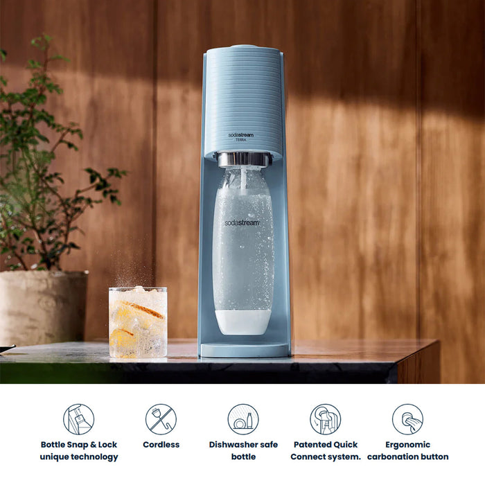 SodaStream Terra Sparkling Water Maker Quick Connect co2 technology Single pack