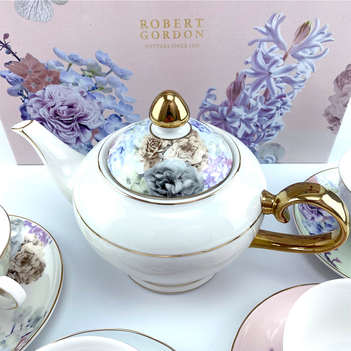 Luxury High 9 Piece Robert Gordon Garden Party Tea Set With Beautifully Gift Boxed