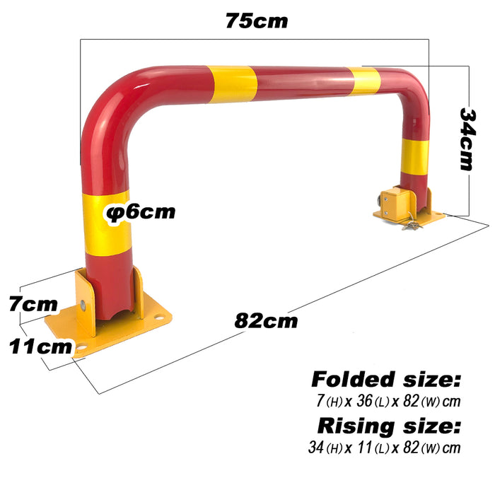 Locker Arch Parking Barrier Fold Down Vehicle Security Car Park Safety Lock AU STOCK