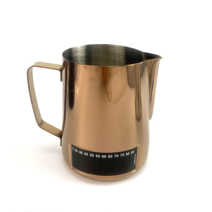 Latte Stainless Steel Pro Milk Frothing Pitcher Jug With Integrated Double side Large liquid crystal temperature display 4 Colors