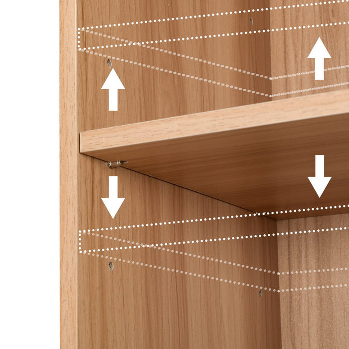 Artiss Bookshelf 5 Tiers MILO Pine Adjustable Removable Shelves