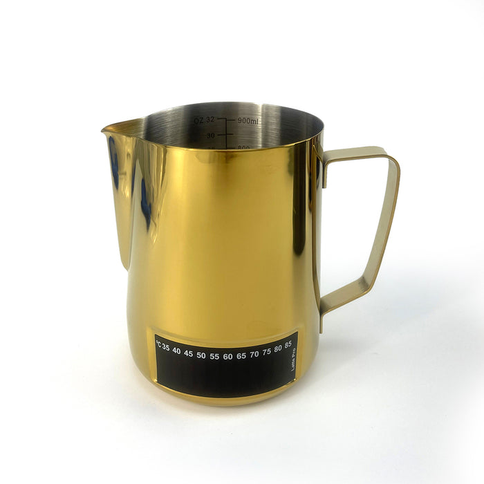 Latte Stainless Steel Pro Milk Frothing Pitcher Jug With Integrated Double side Large liquid crystal temperature display 4 Colors