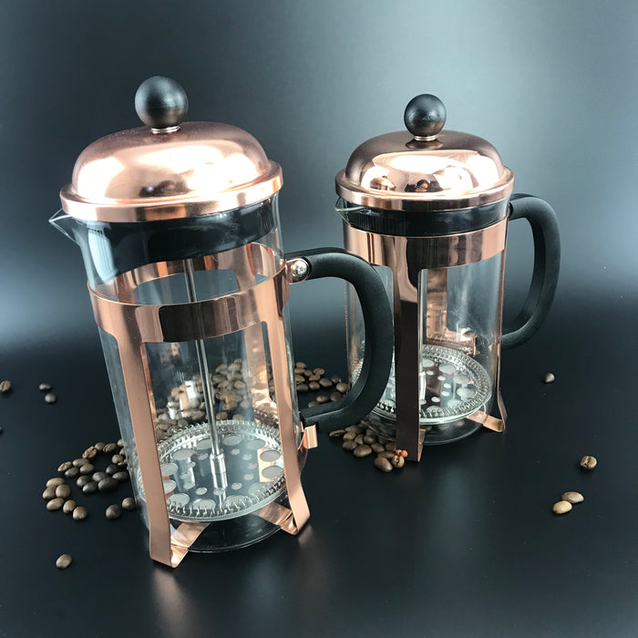 Copper Rose Golden French Press Coffee Plunger Glass Tea Maker 800/1000ml