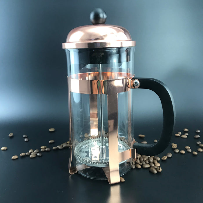 Copper Rose Golden French Press Coffee Plunger Glass Tea Maker 800/1000ml