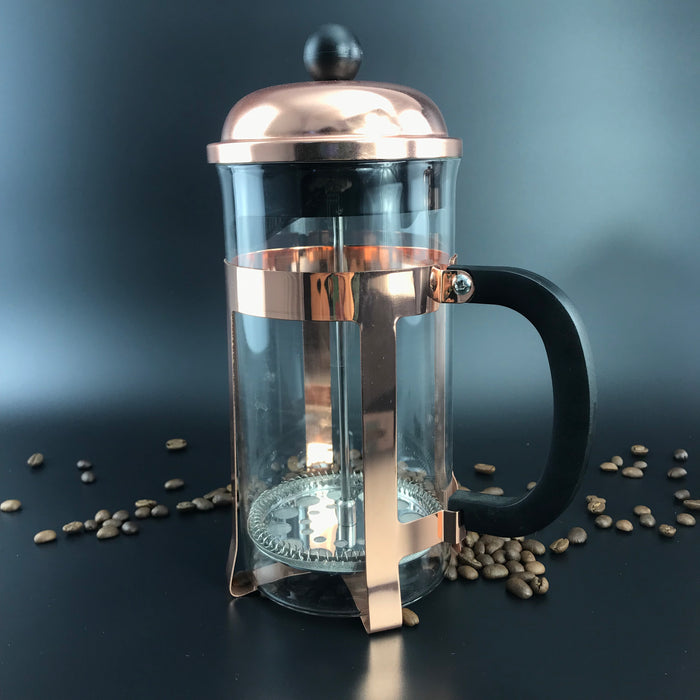 Copper Rose Golden French Press Coffee Plunger Glass Tea Maker 800/1000ml