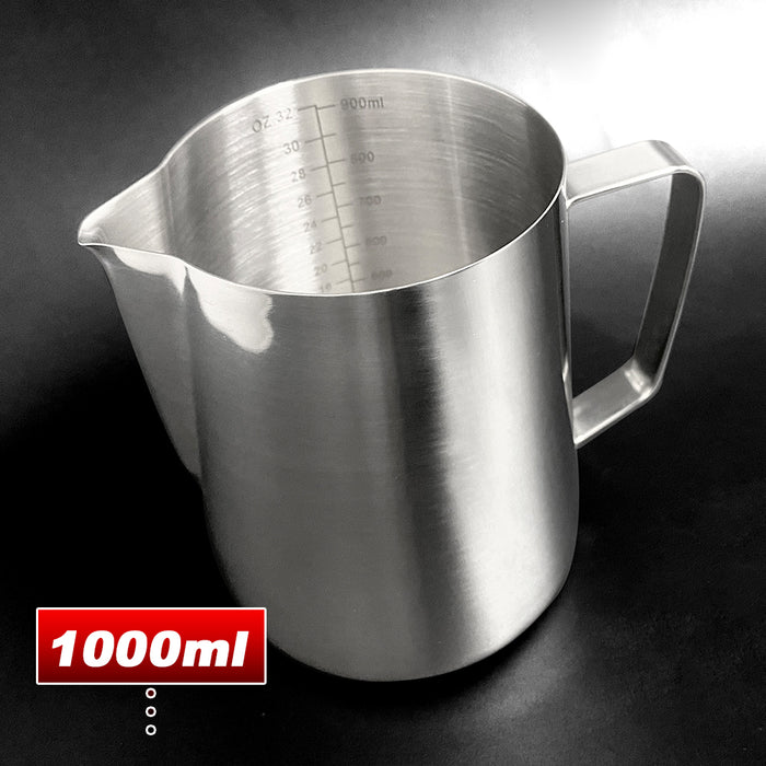 Thickening Stainless Steel Coffee  Frothing Milk Tea Latte Jug With Scale