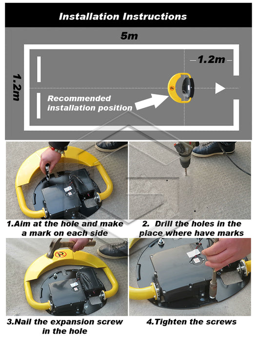 High Quality Automatic Remote Control Parking Lock Auto Alarmed 50m Barrier