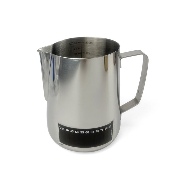 Latte Stainless Steel Pro Milk Frothing Pitcher Jug With Integrated Double side Large liquid crystal temperature display 4 Colors