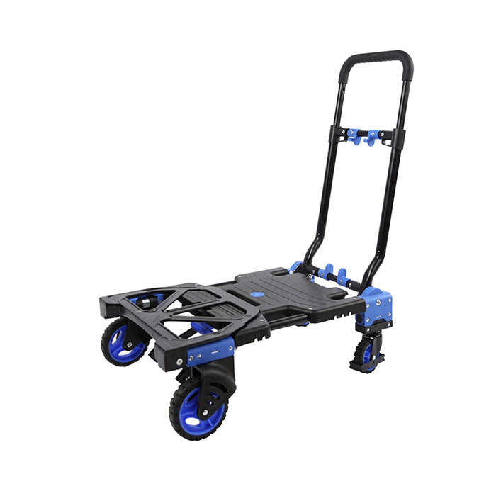 Aluminium Trolley Cart 70-137KG Foldable 2-In-1 Design Adjustable AU