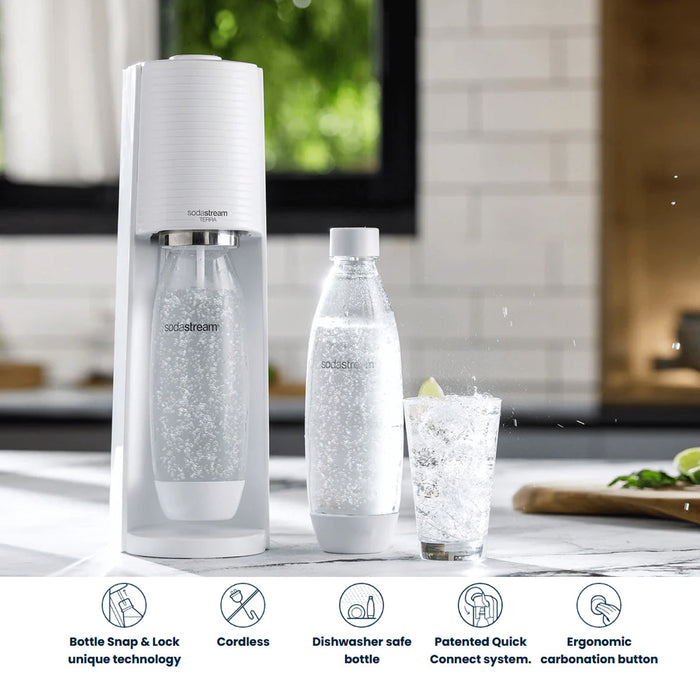 NEW Soda Stream Machine Terra SodaStream Spirit Sparkling Water Maker Quick Connect 2 Colors