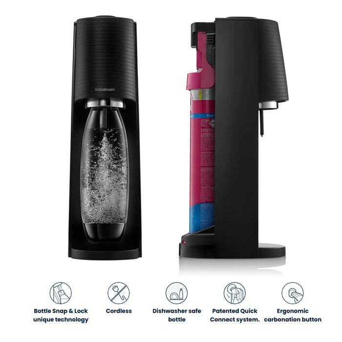 NEW Soda Stream Machine Terra SodaStream Spirit Sparkling Water Maker Quick Connect 2 Colors