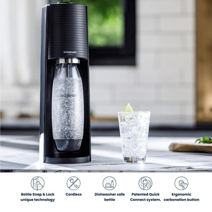 NEW Soda Stream Machine Terra SodaStream Spirit Sparkling Water Maker Quick Connect 2 Colors