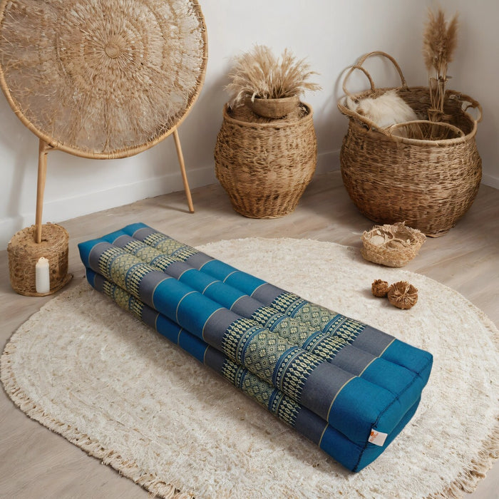 Thai 80cm Long Bolster Yoga Block/Prop 2 Colour 100% Natural Kapok Filled AUSTOCK