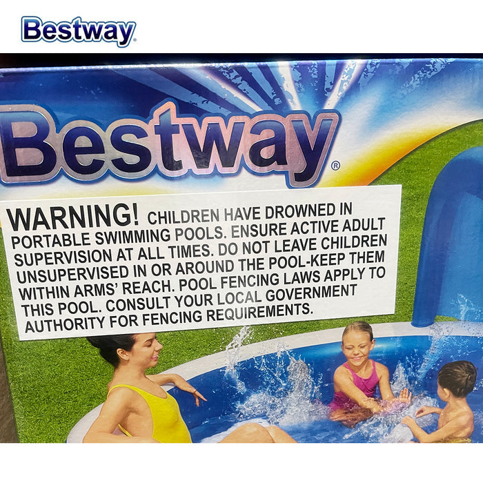 Bestway Family Inflatable Swimming Pool 850L With UV Careful Sunshade 241X140cm