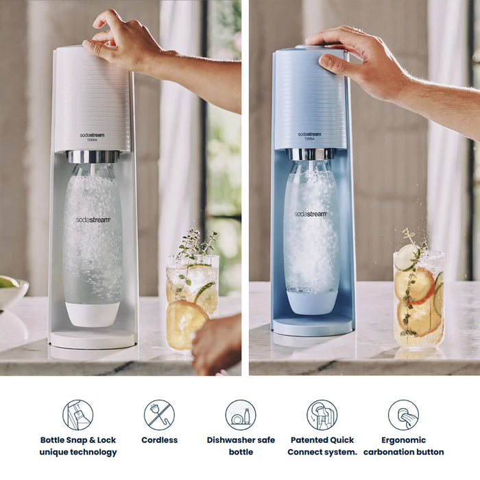 SodaStream Terra Sparkling Water Maker Quick Connect co2 technology Single pack