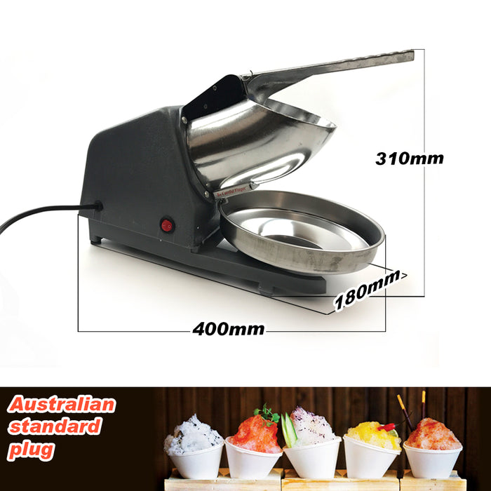 Electric Ice Crusher Ice Shaver Snow Cone Maker Machine Home Commercial AU Plug