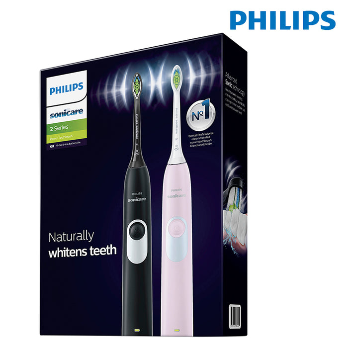 Philips Sonicare 2 Series Rechargeable Electric Toothbrush Pink+Black 2 Packs Set HX6232/74