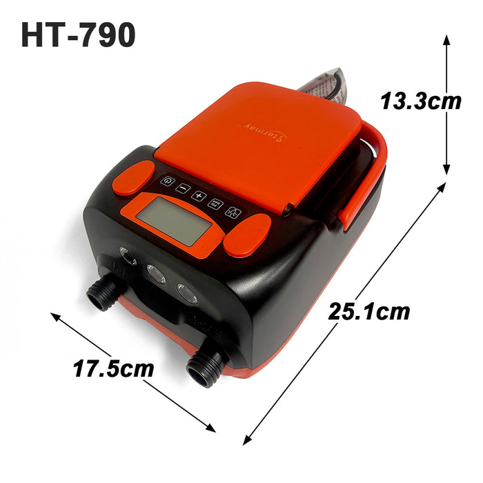 High Pressure SUP Electric Air Pump 12V DC Paddle Board 16/20PSI Auto-Off HT-781 / HT782 /HT-790(built-in 66.6Wh rechargeable battery)