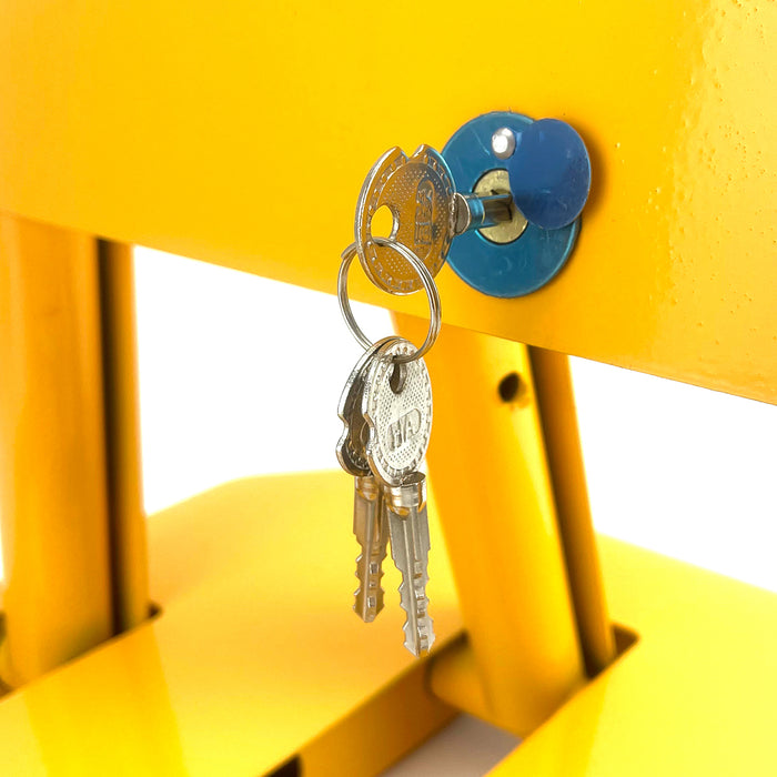 Rectangle Fold Down Vehicle Parking Lock - Heavy-Duty Safety Barrier locker Car Parking Lock Vehicle Security
