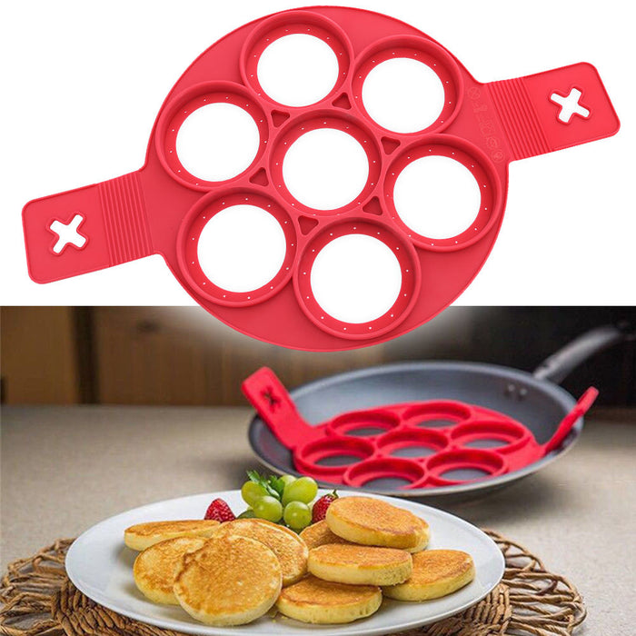 Flippin Fantastic Non stick Pancake & Egg Ring Maker Fast & Easy Pancakes