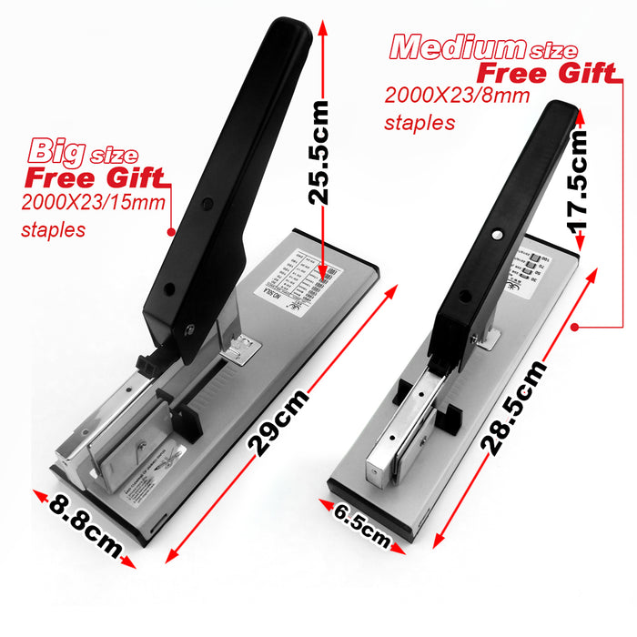 Heavy Duty Big Medium 2 Size Stapler Office With Free 2000XStaples Stationary