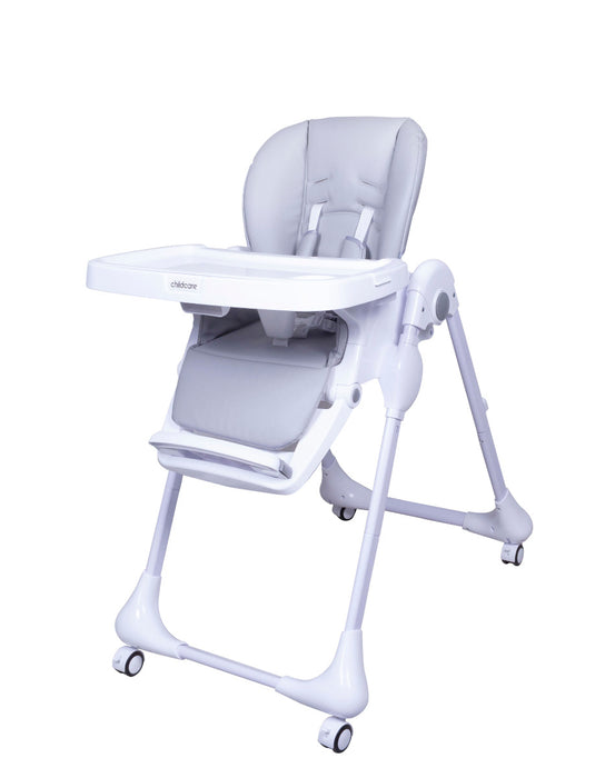 Childcare Pip Wheeled Feeding High Chair Baby/Infant/Toddler - Cool Grey
