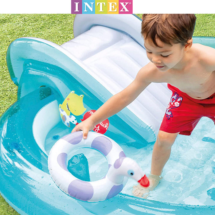 Intex Crocodile Play Center Games Aquatic Inflatable Spray Slide 57165NP AUSTOCK