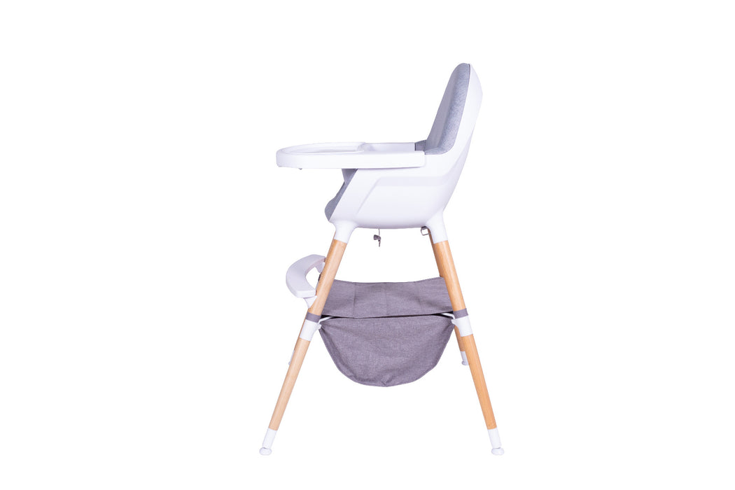 High Chair Childcare Feeding/Food High Chair Hi-Rise Baby/Infant/Toddler  - Natural