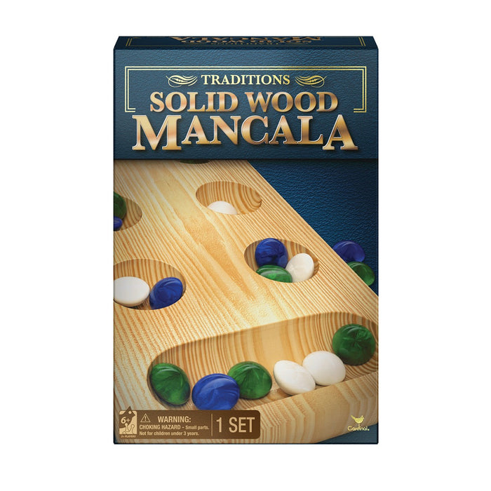 Cardinal Classic Solid Wood Folding Mancala Board Game For Kids/Children Fun