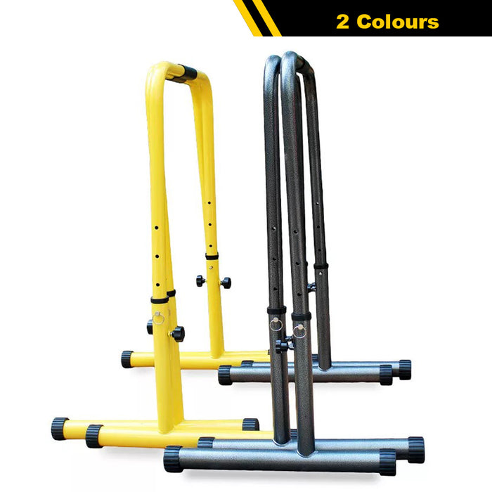 POWER Dip Bar Dip Stand Station Strength Training Adjustable Height 77-89cm 2 Colors
