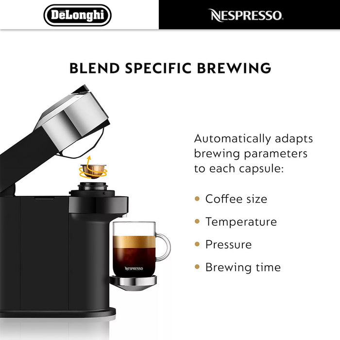 Delonghi Nespresso Vertuo Next Deluxe Coffee Machine With Aeroccino Gold / Silve