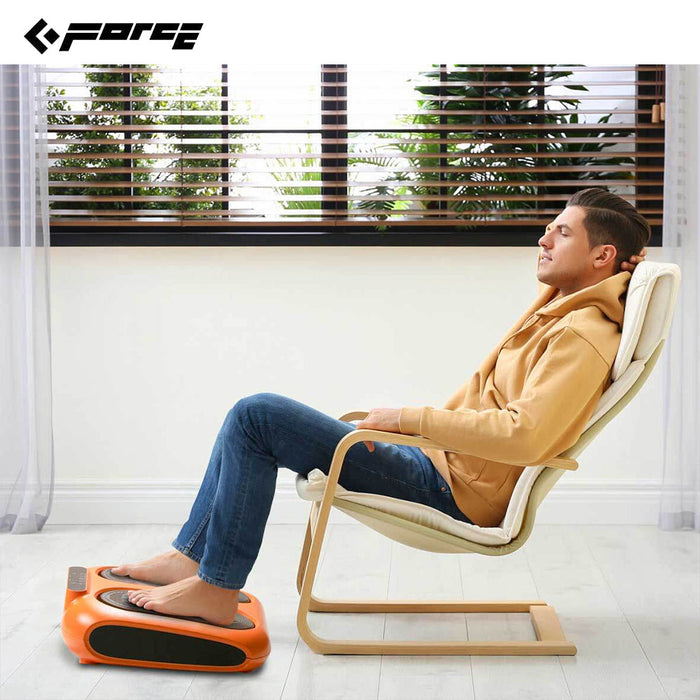 Vibration Foot Legs Back Massager Remote Control Circulation Trainer Orange