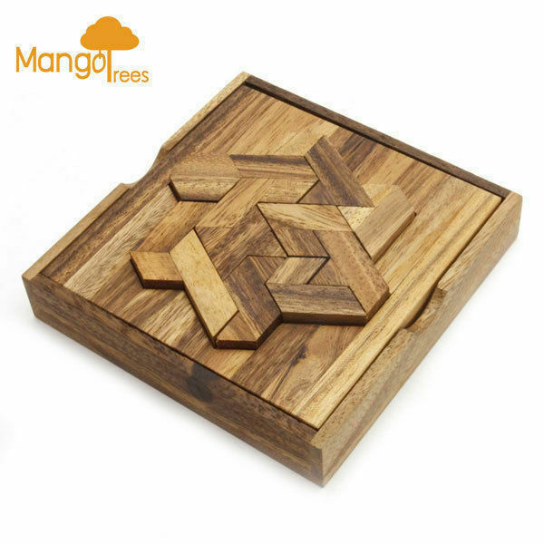 Star Puzzle Box  Hexiamond Puzzle 3D Classic Wooden Brainteaser Puzzles