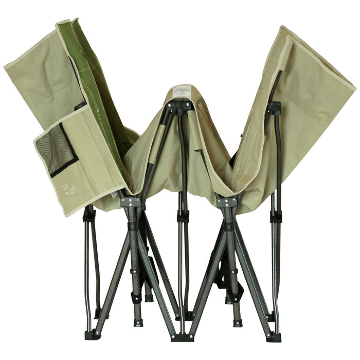 Hidden Wild XL Portable Folding Camp Bed Cot with Carry Bag Instant Open & Close Green