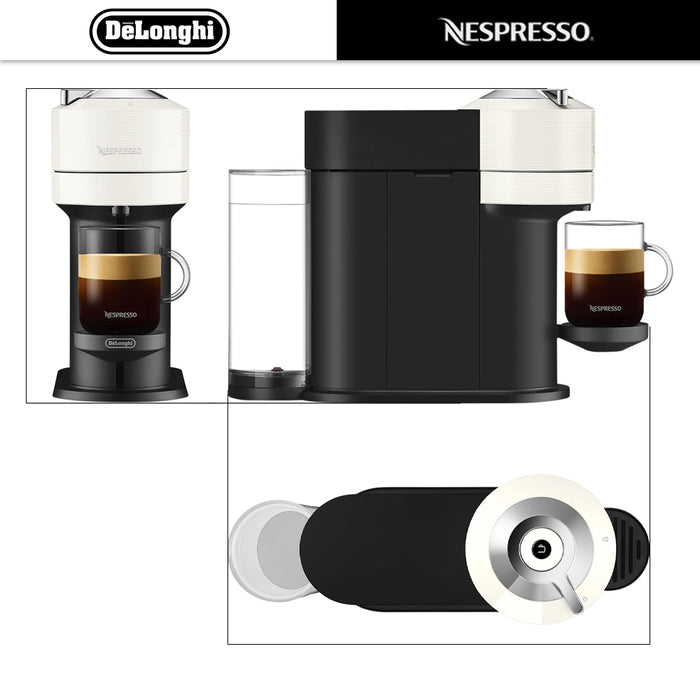 DeLonghi ENV120W Nespresso Vertuo Next espressos Coffee Machine White & Grey