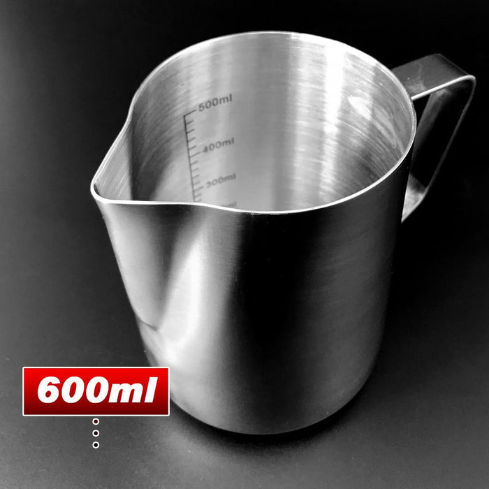 600ML Thickening Stainless Steel Coffee  Frothing Milk Tea Latte Jug With Scale