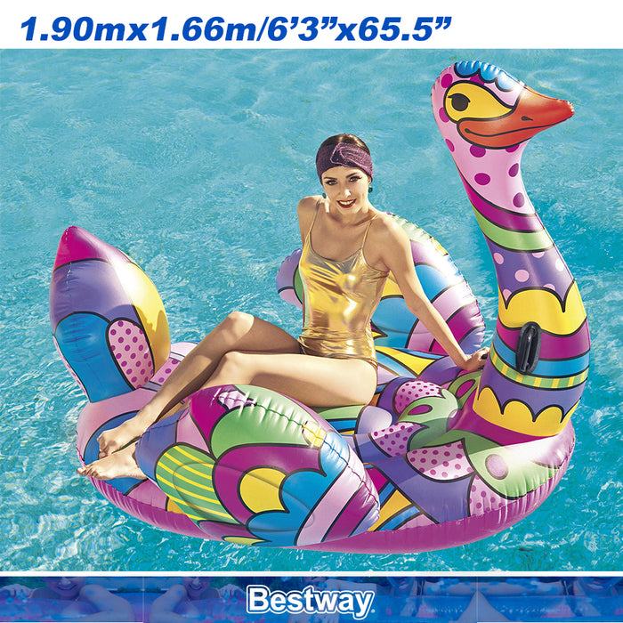 Bestway Ride On POP Ostrich Float Floats Lounger Pool Seat Swimming Pool Beach