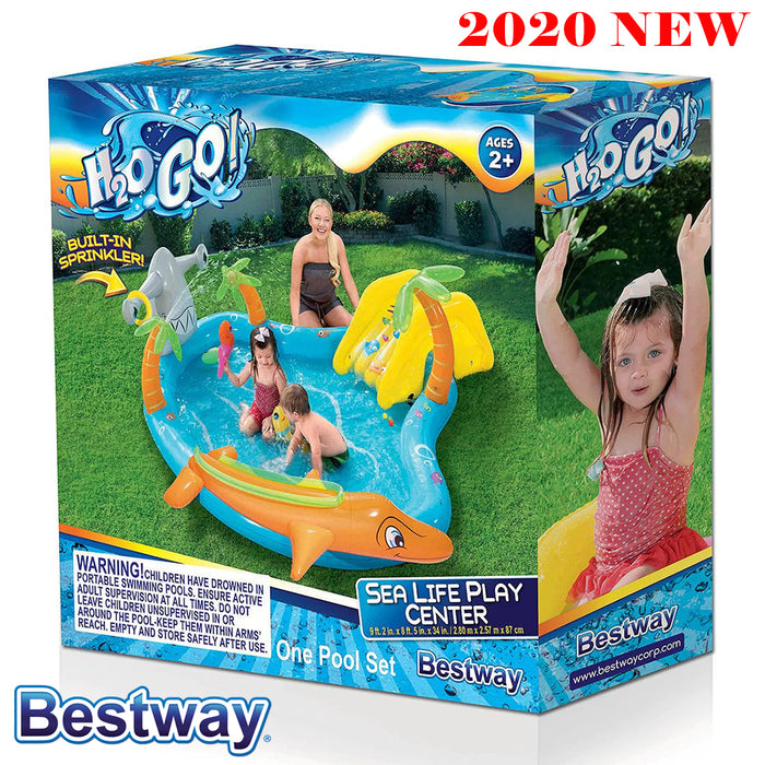 Bestway Inflatable Kids Fantastic Sea Life Play Pool Splash Pools Play Center