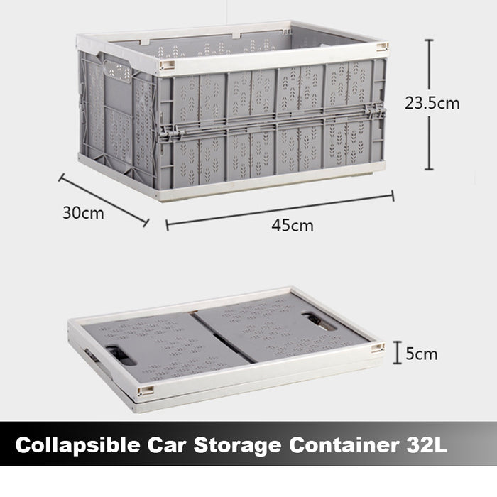 32L Archive Instacrate Collapsible Box Folding Container Crate Car Storage