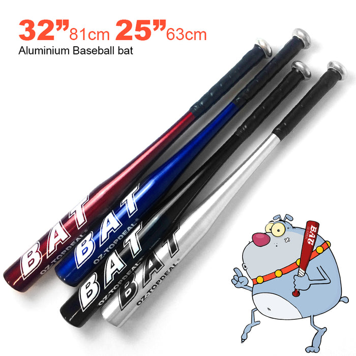 25"/63CM & 32"/81CM  Aluminium Baseball Bat Racket Softball Outdoor Sports Family Safety Exercise Sports Training