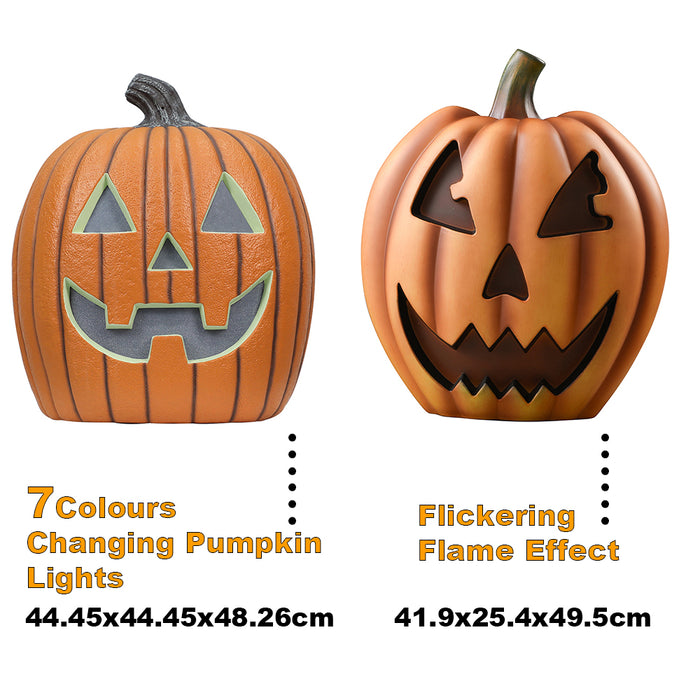 Halloween Pumpkin LED Strobe Light Flickering Flame Effect Or 7Color Changing