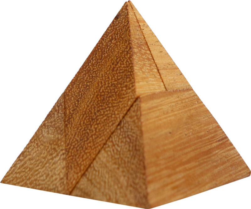 Pyramid Puzzle 4 Pcs.- 3D Classic Wooden Brainteaser Puzzles GP357