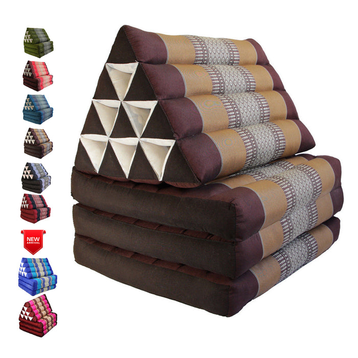 Large Thai Triangle Pillow 3 Fold Outdoor Mattress Cushion Day Bed 3Folds