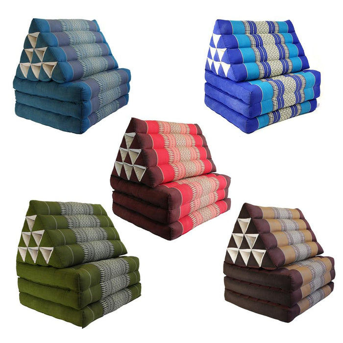 Green Large Thai Triangle Pillow 3 Fold Outdoor Mattress Cushion Day Bed 3Folds